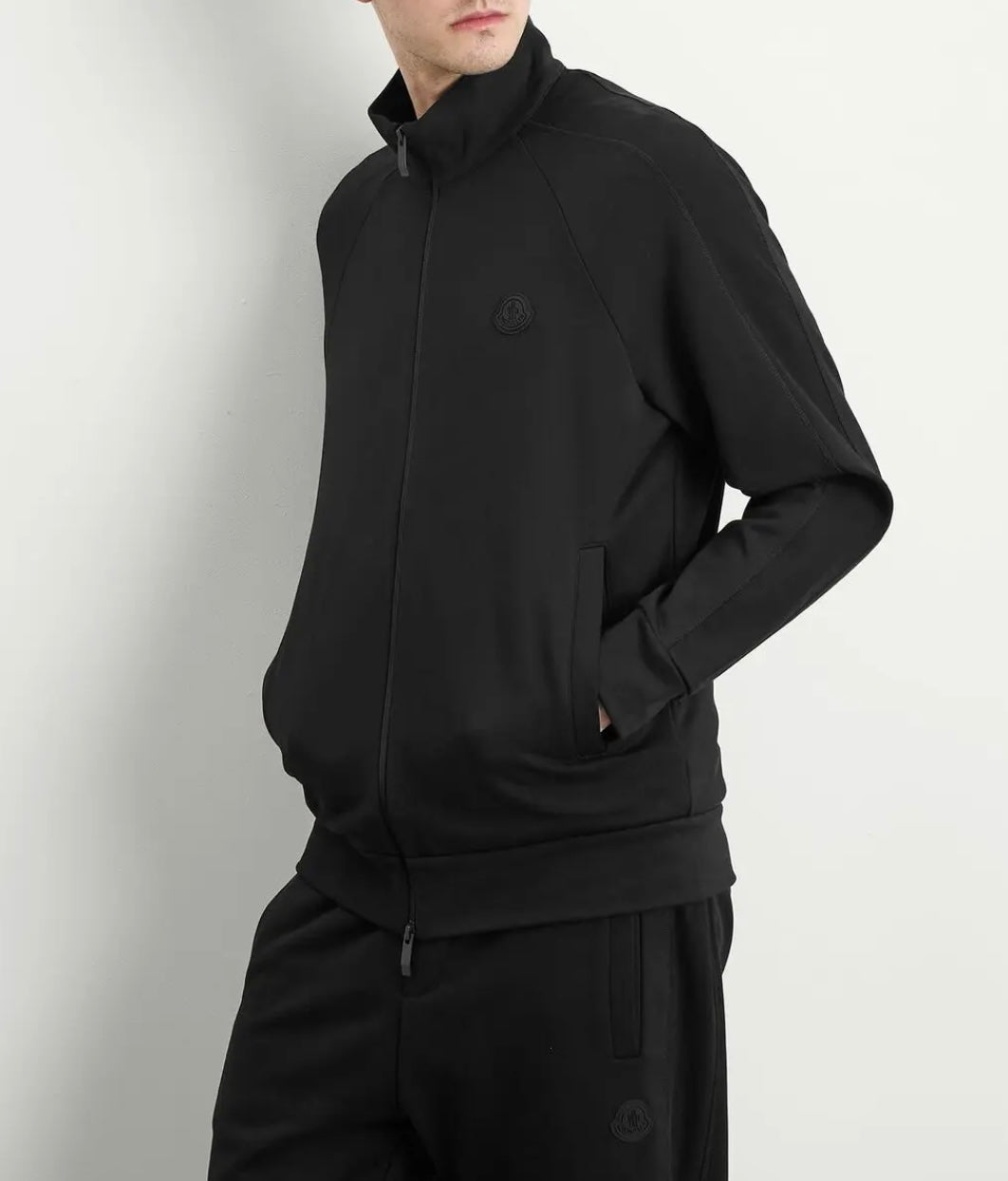 MONCLER COTTON FLEECE ZIP-UP HOODIE