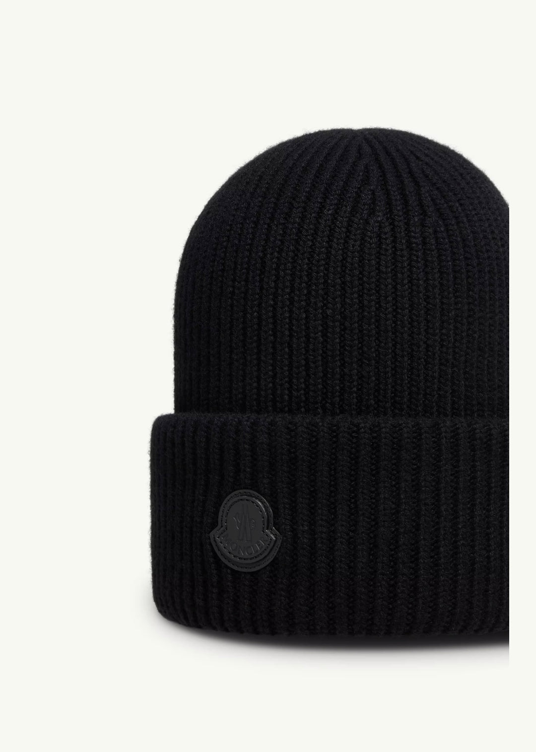 MONCLER WOOL BEANIE FULLBLACK