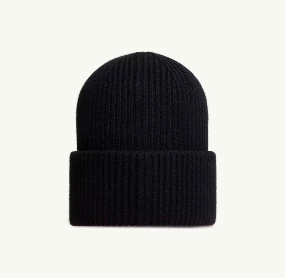 MONCLER WOOL BEANIE FULLBLACK