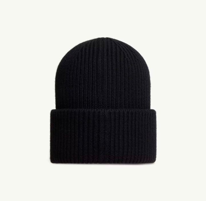 MONCLER WOOL BEANIE FULLBLACK