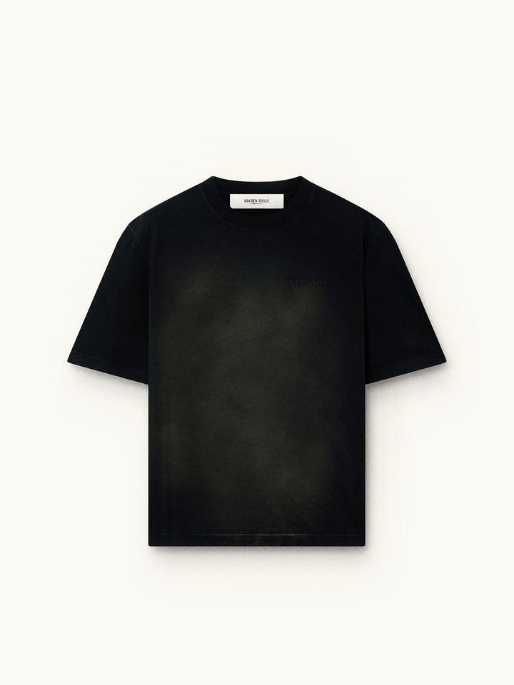 GOLDEN GOOSE BLACKED GREY T-SHIRT