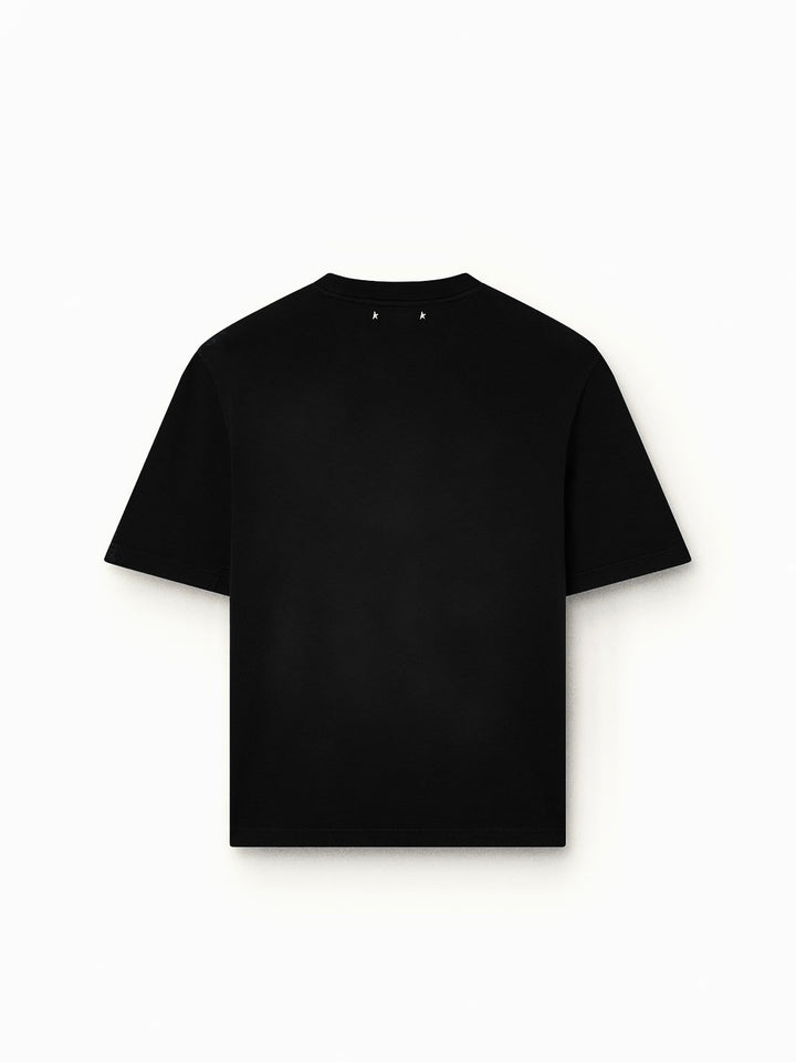 GOLDEN GOOSE BLACKED GREY T-SHIRT