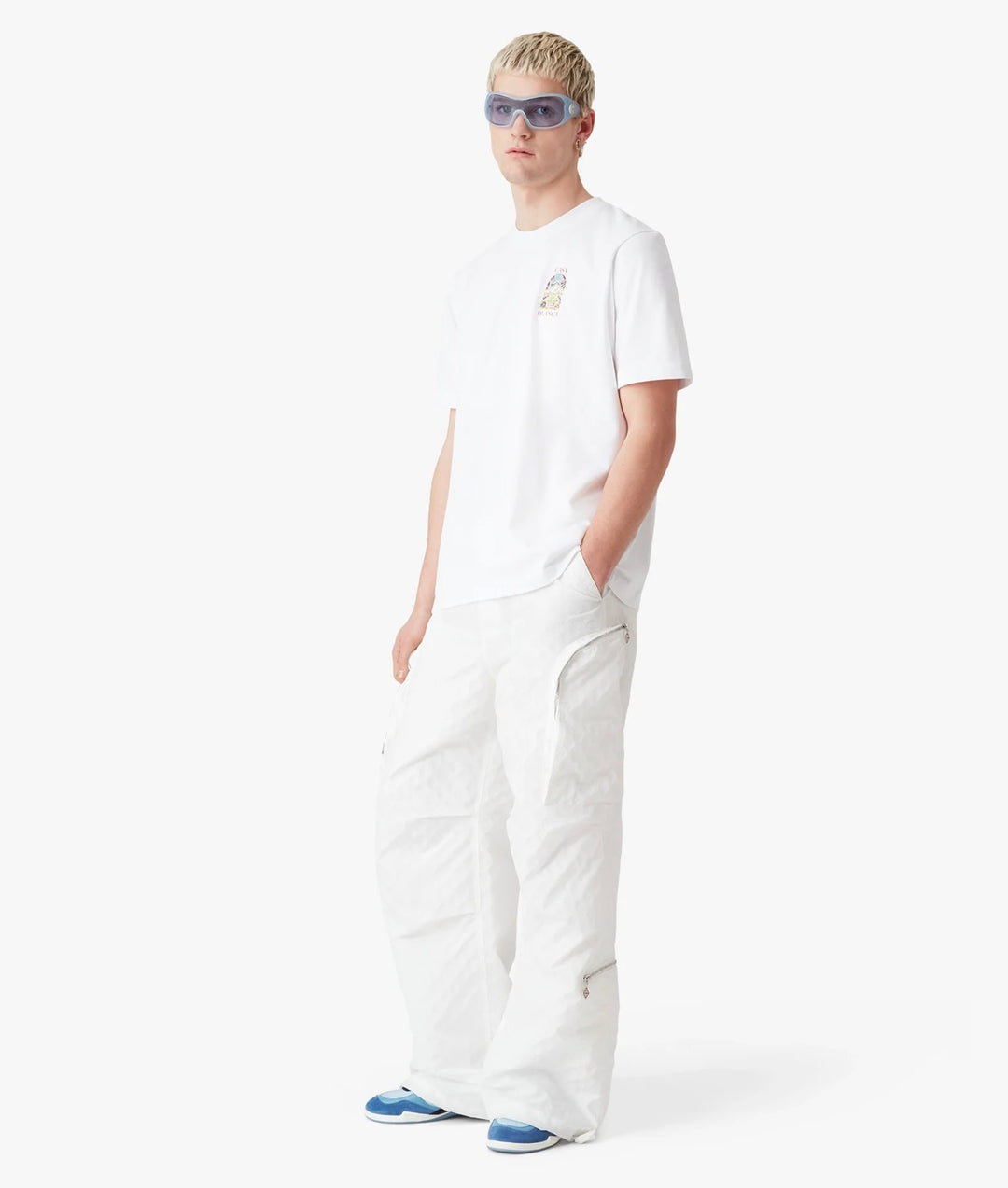 CASABLANCA TENNIS LANDSCAPE WHITE T-SHIRT