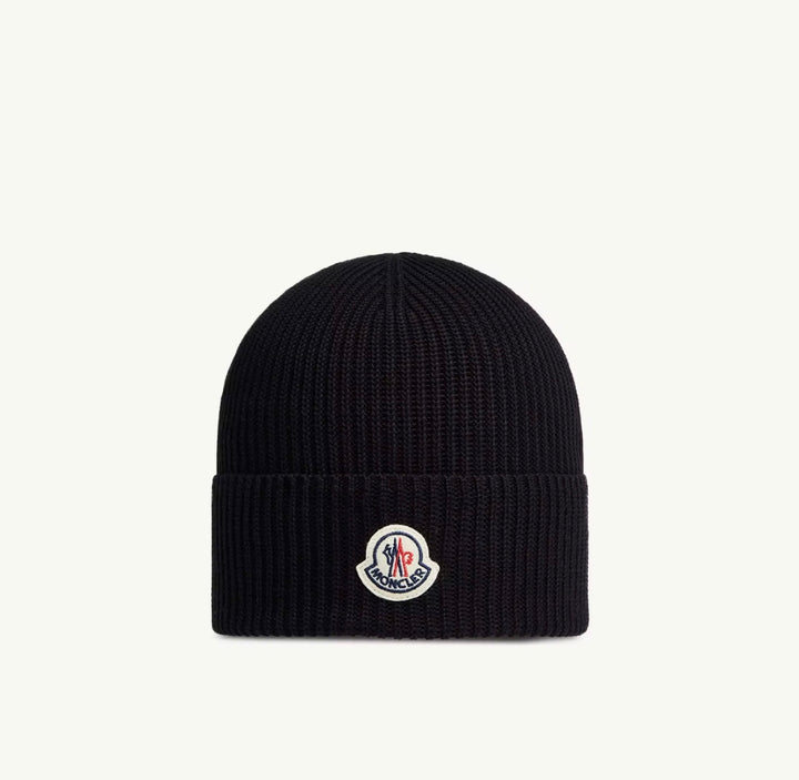 MONCLER LOGO COTTON BEANIE