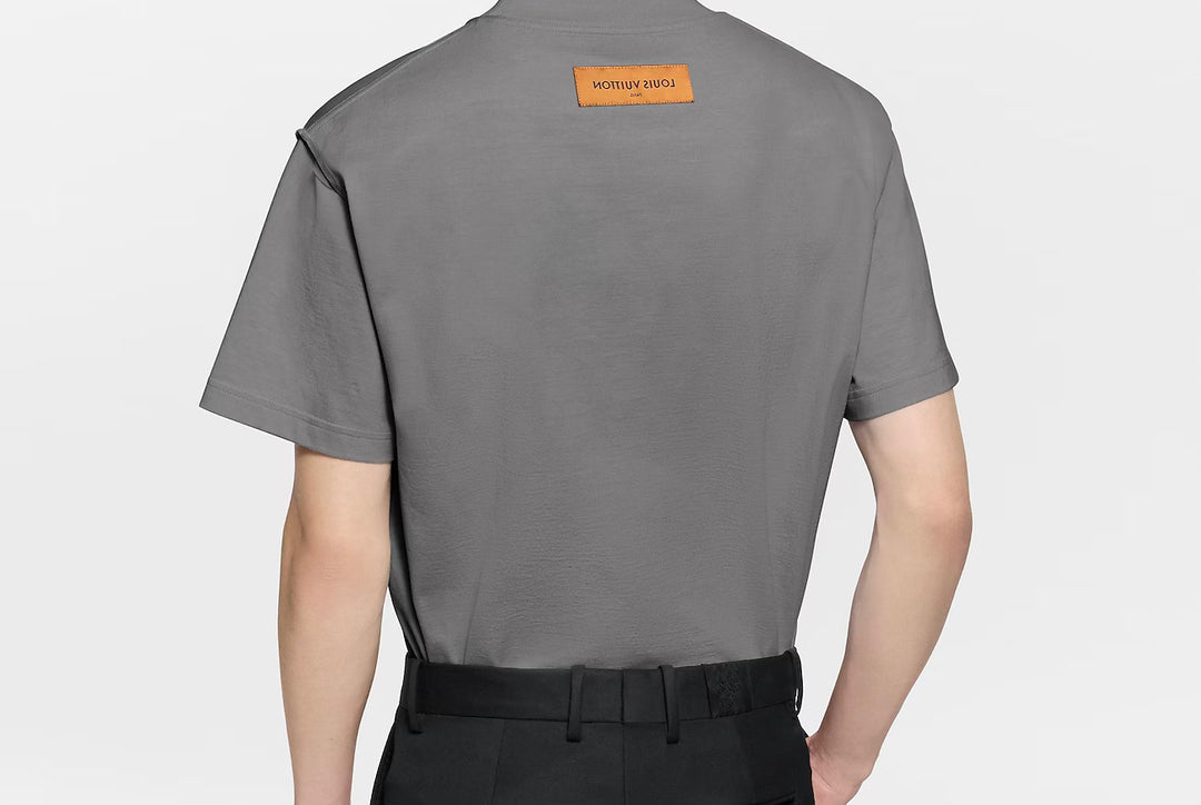 LOUIS VUITTON EMBOSSED T-SHIRT IN GREY