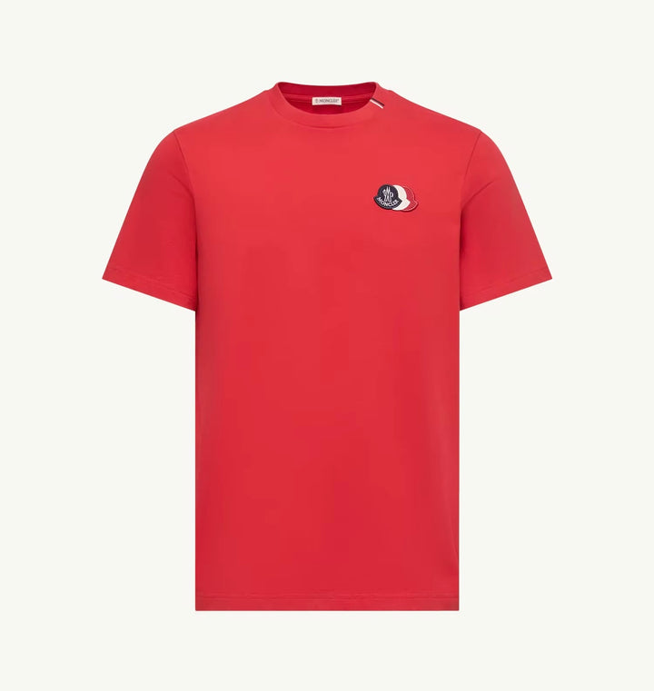 MONCLER RED LOGO T-SHIRT