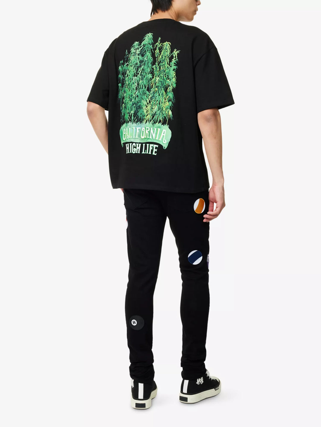 AMIRI LEAF BLACK T-SHIRT