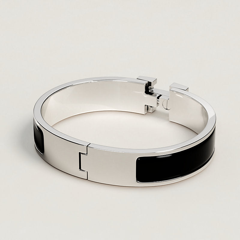 HERMES CLIC H BRACELET IN BLACK