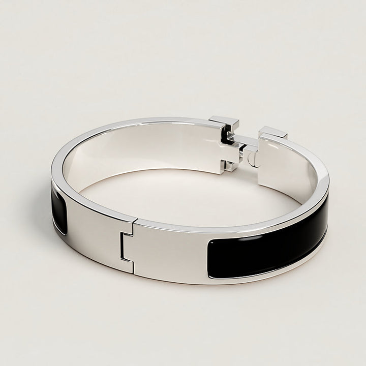 HERMES CLIC H BRACELET IN BLACK
