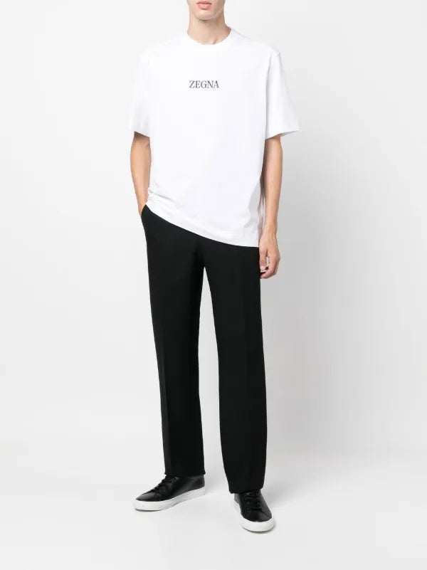 ZEGNA LOGO WHITE T-SHIRT