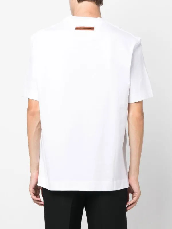 ZEGNA LOGO WHITE T-SHIRT