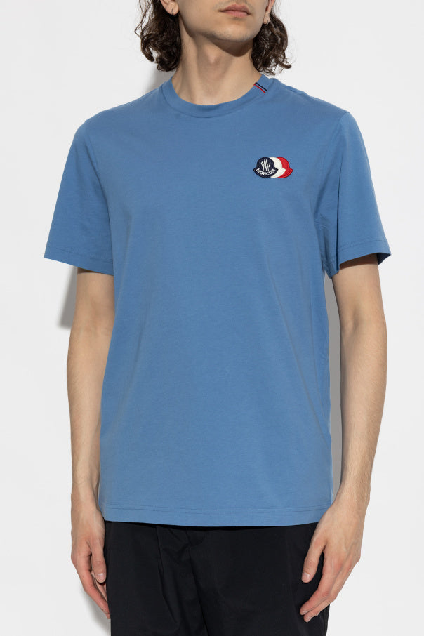 MONCLER BLUE MEN T-SHIRT