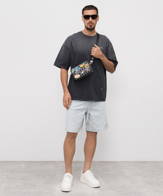 AMIRI GREY LOGO T-SHIRT FOR MEN