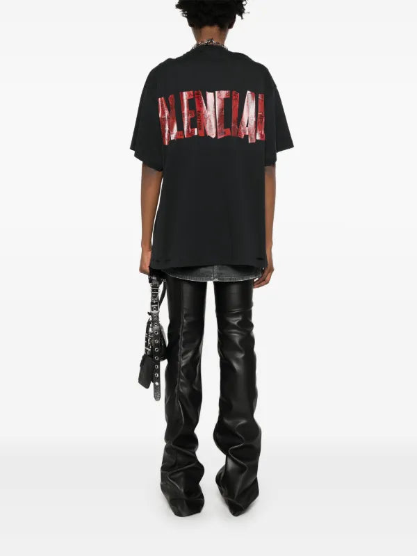 BALENCIAGA SECURITY RED TAPE T-SHIRT