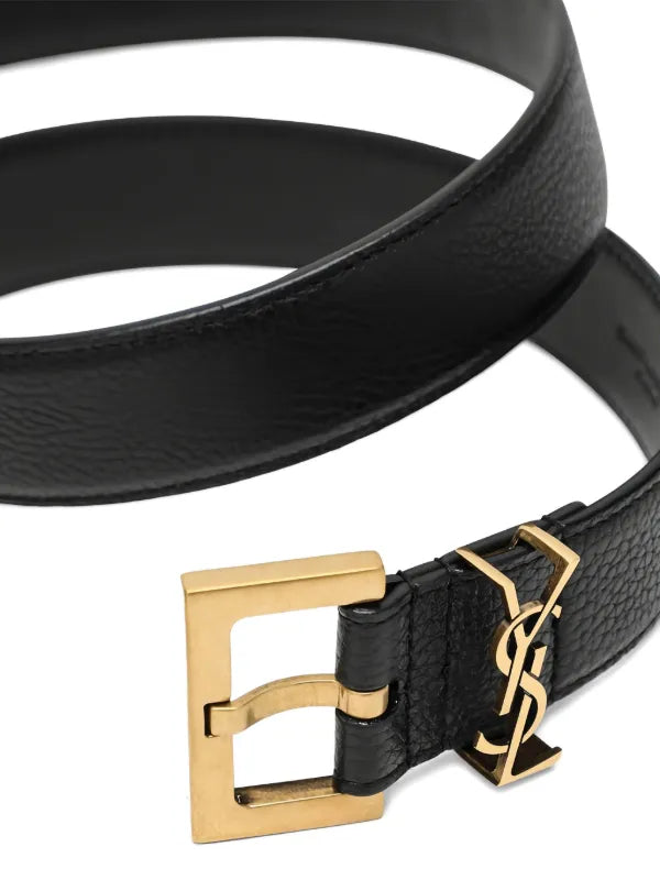 YSL CASSANDRE BLACK WOMEN BELT