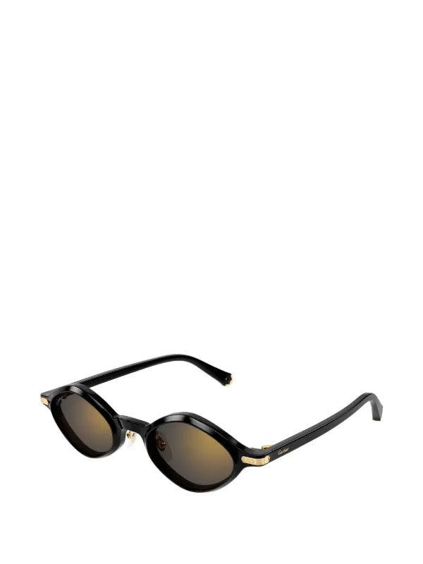 CARTIER EYEWEAR ALMOND-FRAME SUNGLASSES