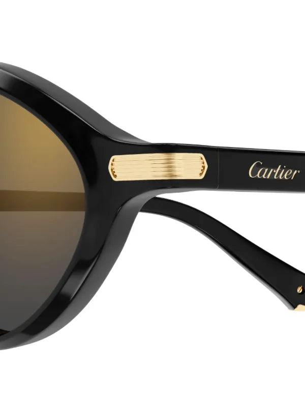 CARTIER EYEWEAR ALMOND-FRAME SUNGLASSES