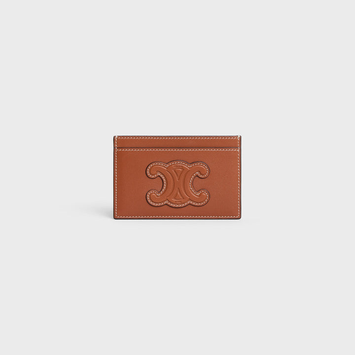 CELINE CARDHOLDER IN BROWN CALFSKIN