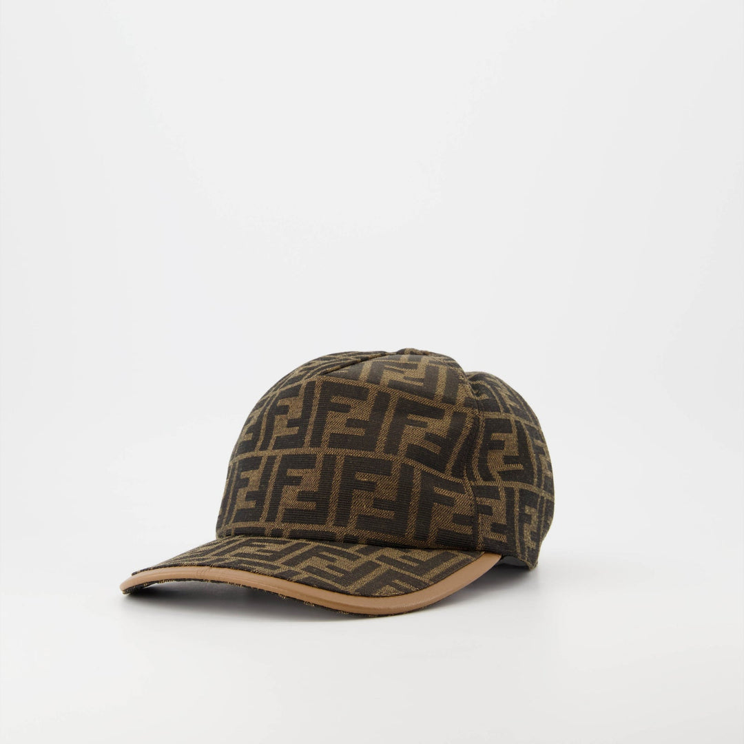 FENDI FF MONOGRAM BROWN CAP