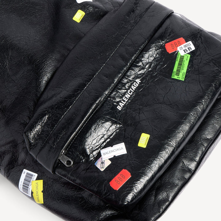 BALENCIAGA EXPLORER BACKPACK IN BLACK/MULTICOLOR