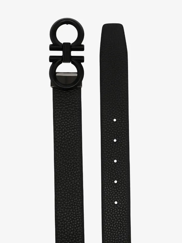 FERRAGAMO BLACK LEATHER BELT