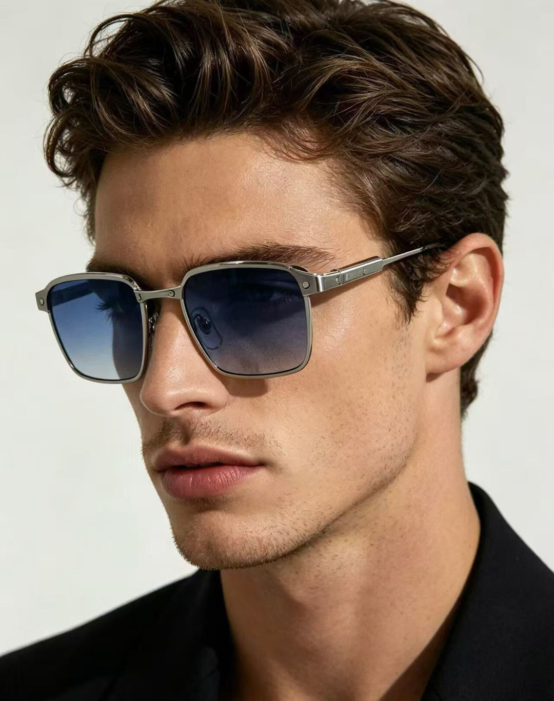 CARTIER SILVER FRAME SUNGLASSES