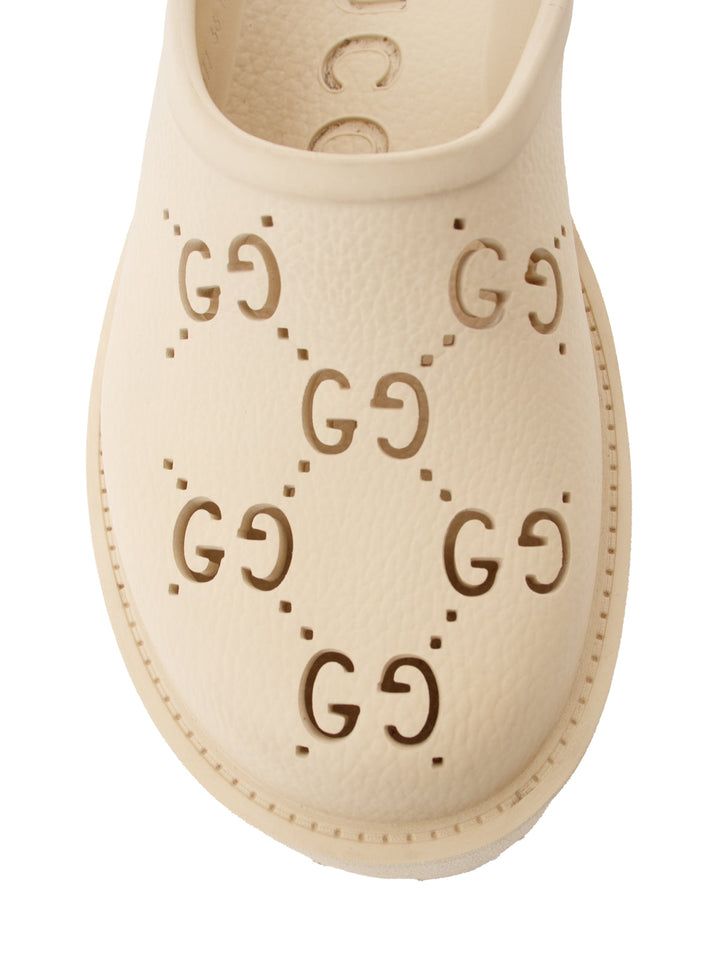 GUCCI PLATFORM PERFORATED G SANDAL