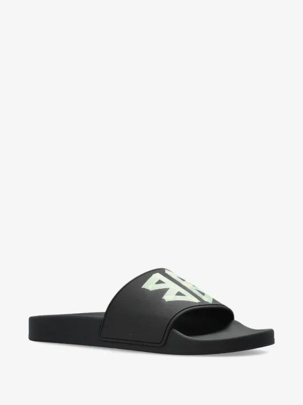 BALENCIAGA LIME POOL SLIDES SANDAL