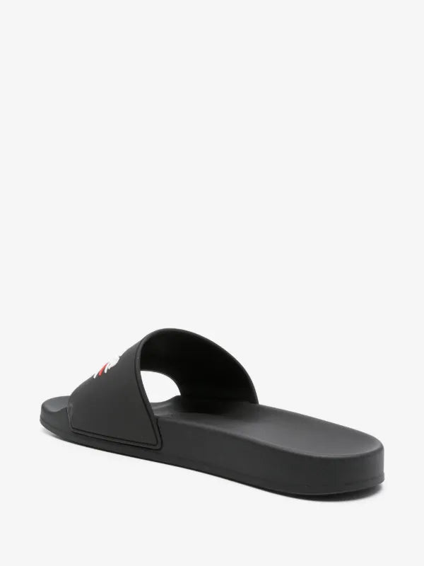 BALENCIAGA LOGO EMBOSSED POOL SLIDES