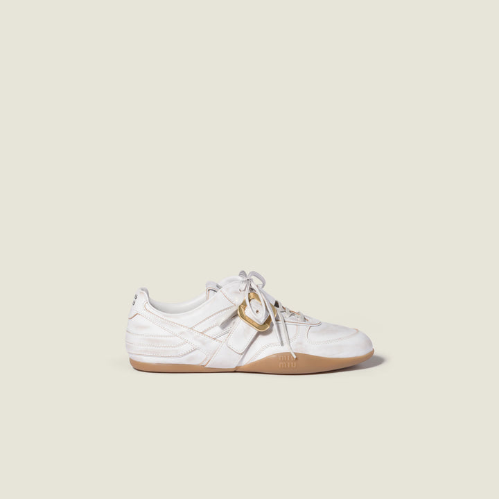 MIU MIU GYMNASIUM LEATHER SNEAKERS