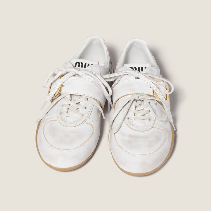 MIU MIU GYMNASIUM LEATHER SNEAKERS