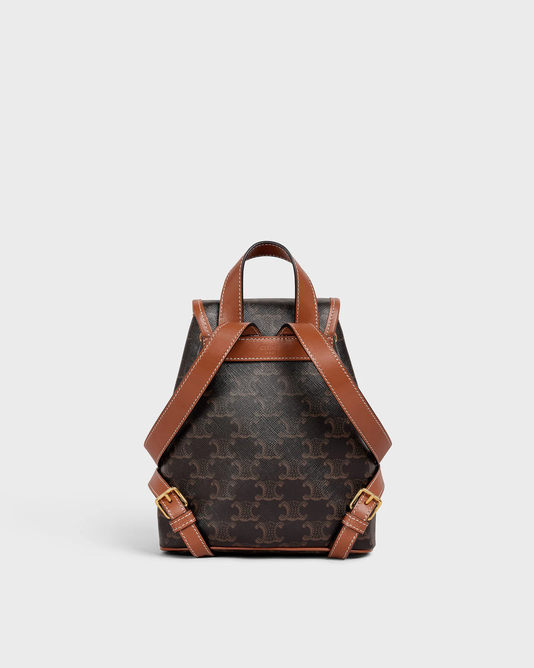CELINE MINI BACKPACK FOLCO IN TRIOMPHE CANVAS AND CALFSKIN