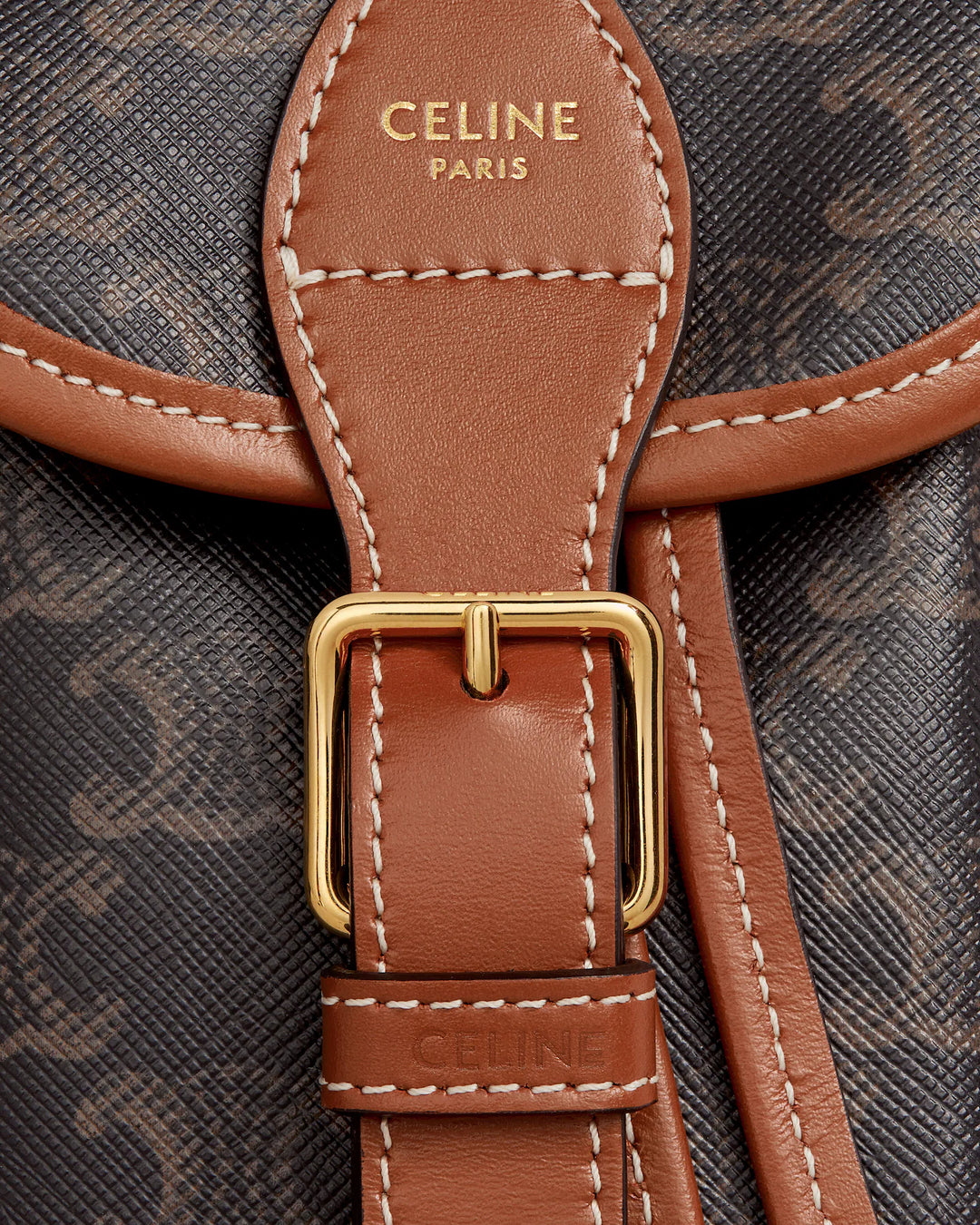 CELINE MINI BACKPACK FOLCO IN TRIOMPHE CANVAS AND CALFSKIN