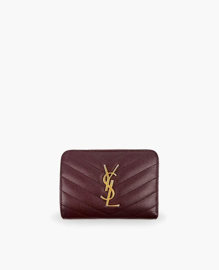 YSL CASSANDRE WALLET IN GRAIN DE POUDRE