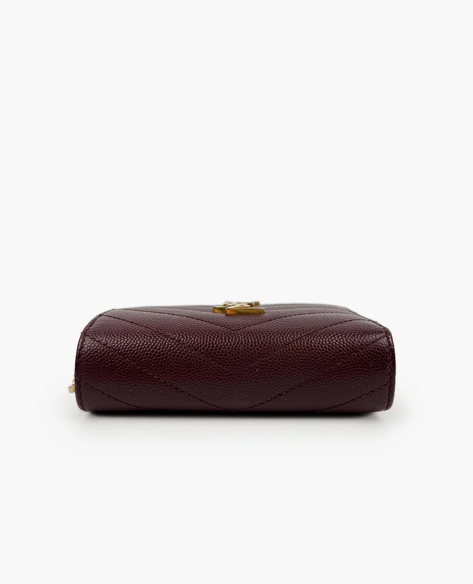 YSL CASSANDRE WALLET IN GRAIN DE POUDRE