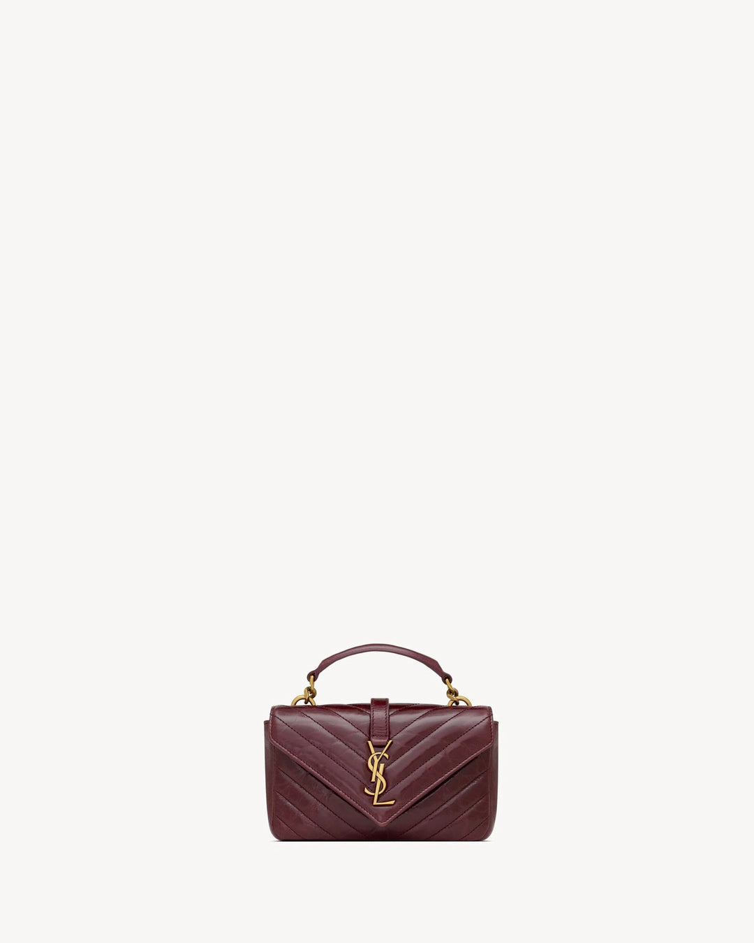 YSL COLLEGE MINI BAG IN SHINY LEATHER