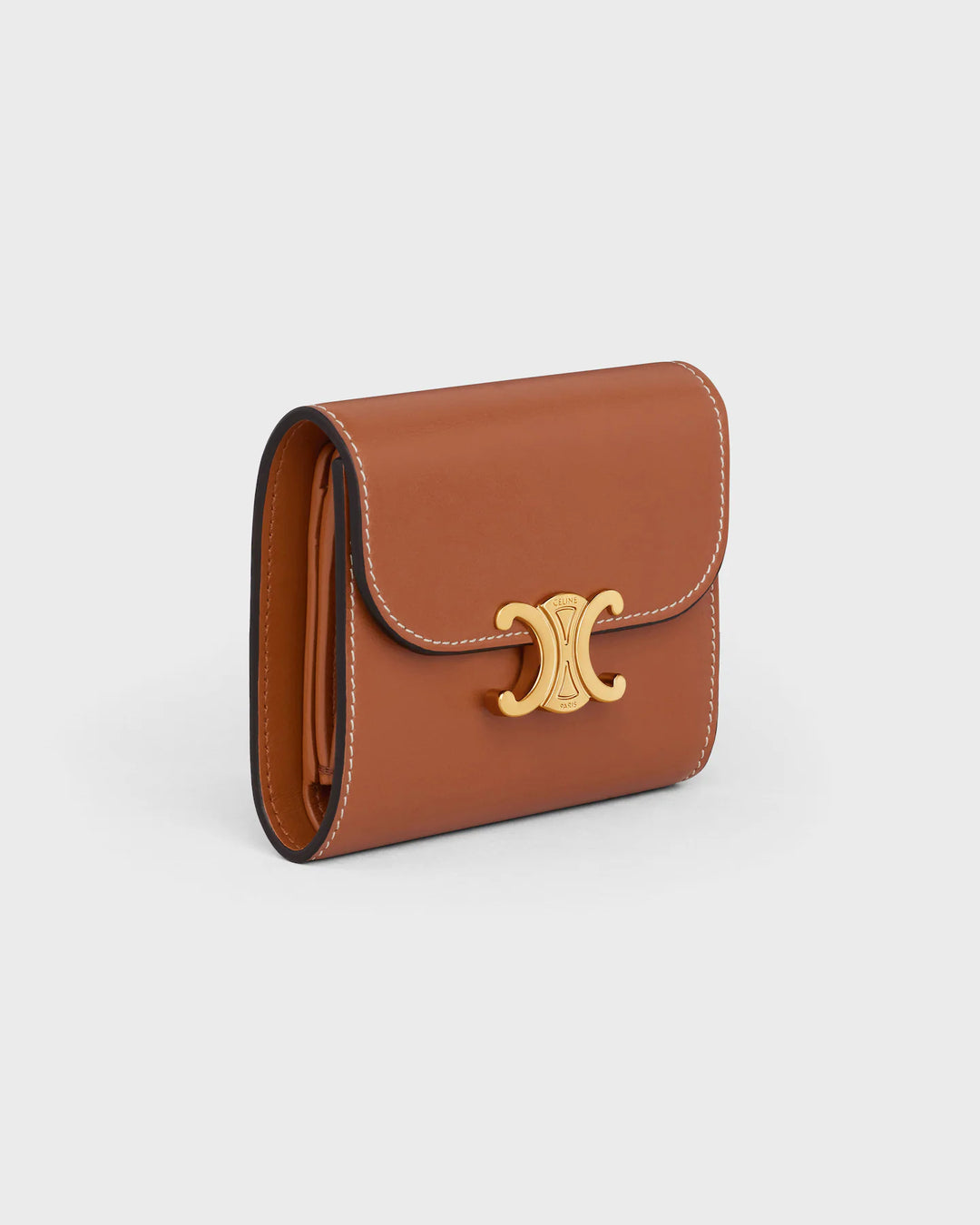 CELINE SMALL FLAP WALLET TRIOMPHE IN TAN COLOR