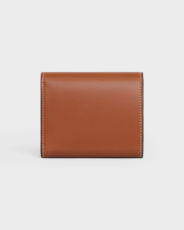 CELINE SMALL FLAP WALLET TRIOMPHE IN TAN COLOR