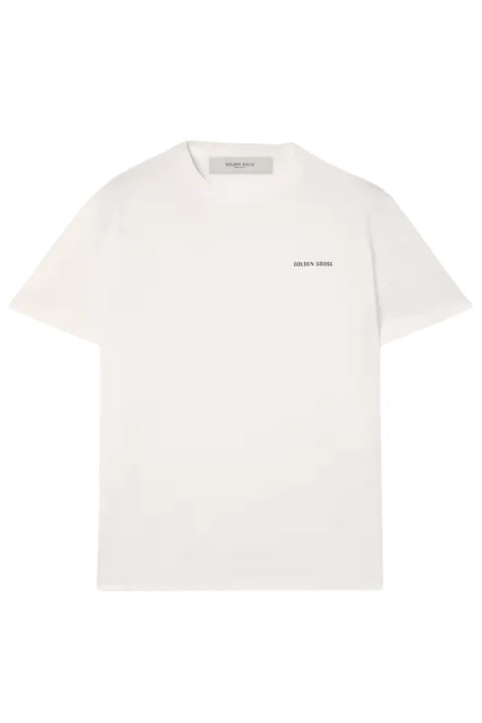 GOLDEN GOOSE WHITE VINTAGE COTTON T-SHIRT