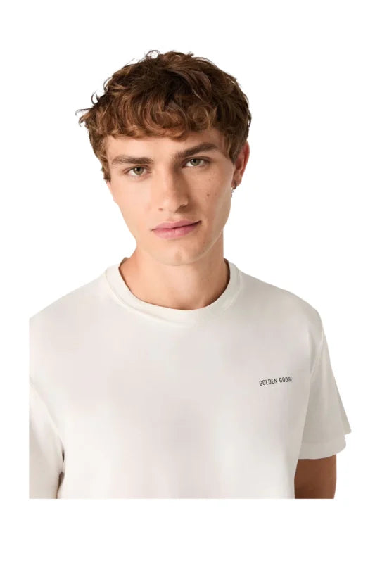 GOLDEN GOOSE WHITE VINTAGE COTTON T-SHIRT