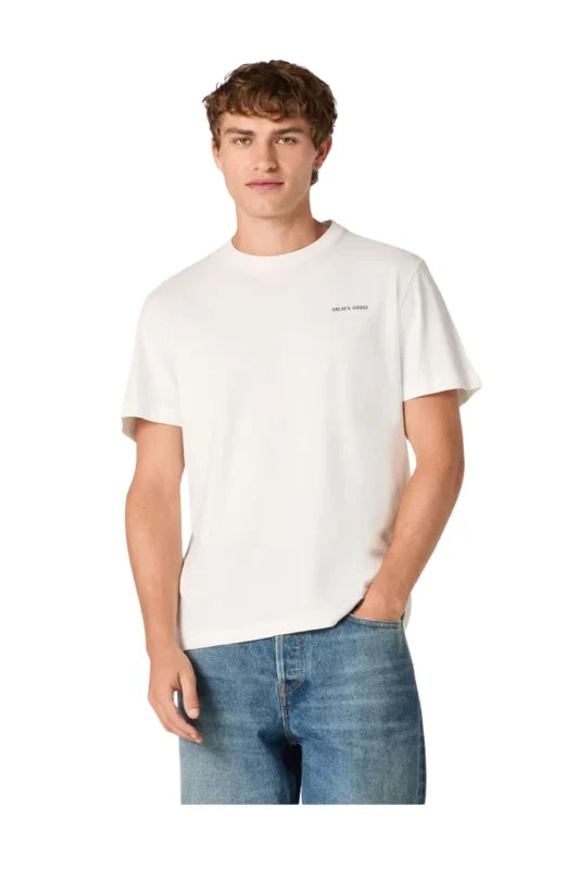 GOLDEN GOOSE WHITE VINTAGE COTTON T-SHIRT