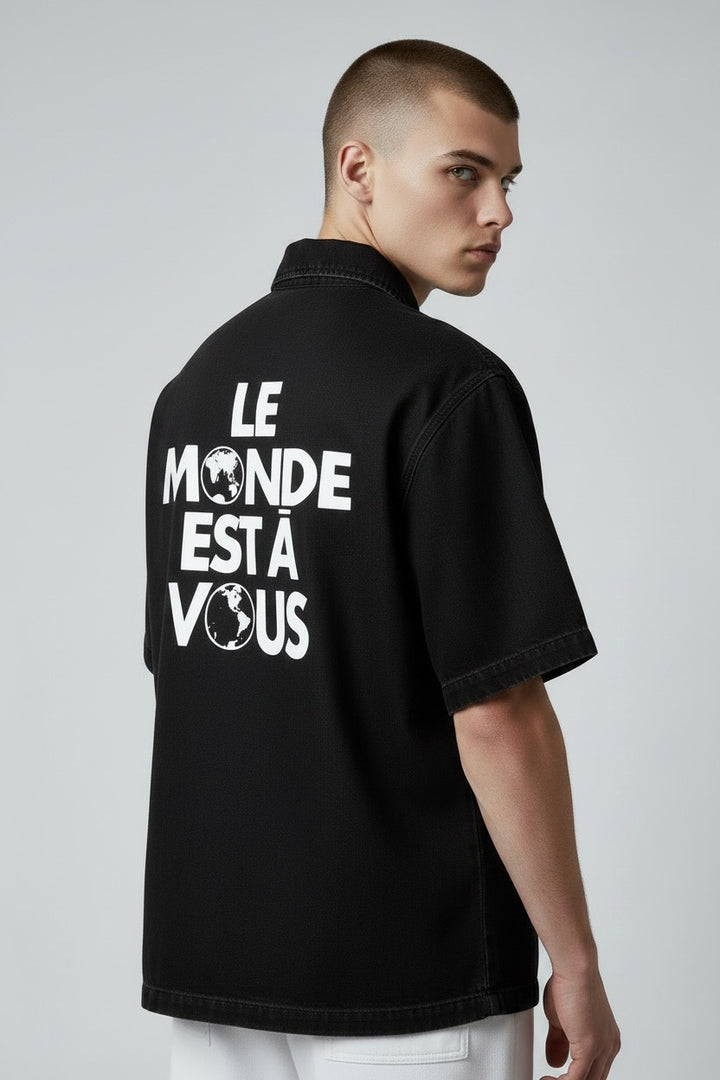 LOUIS VUITTON SHORT-SLEEVED SHIRT IN BLACK