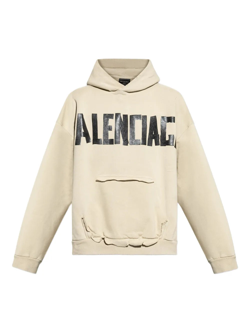 BALENCIAGA BEIGE PRINTED HOODIE