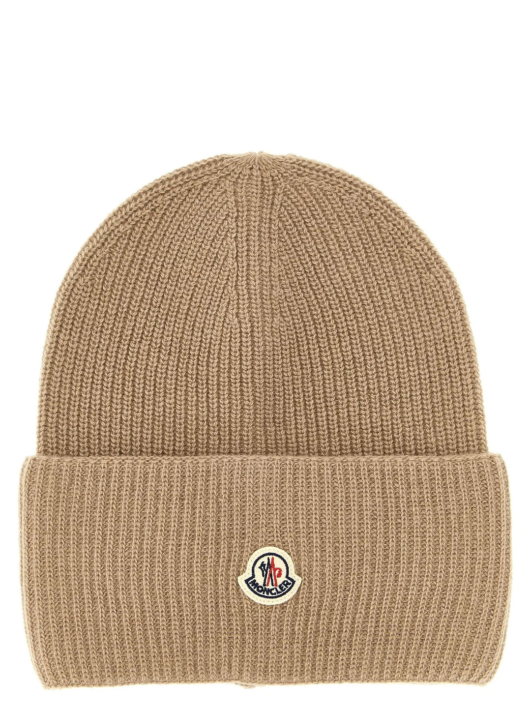 MONCLER RIBBED PATCH BEANIE
