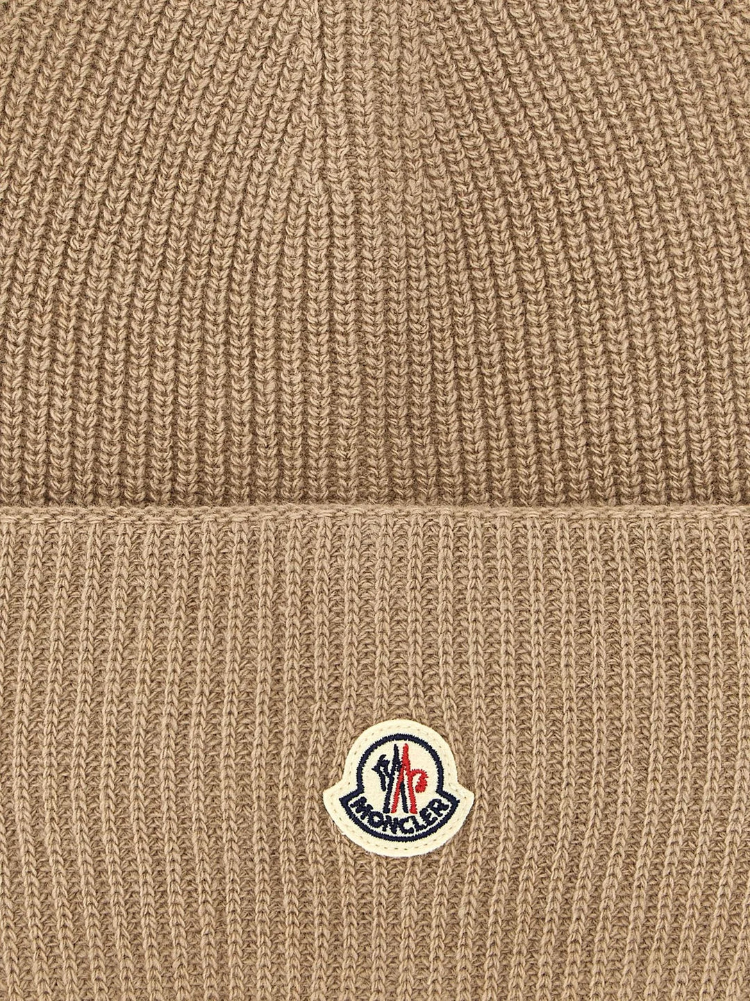 MONCLER RIBBED PATCH BEANIE