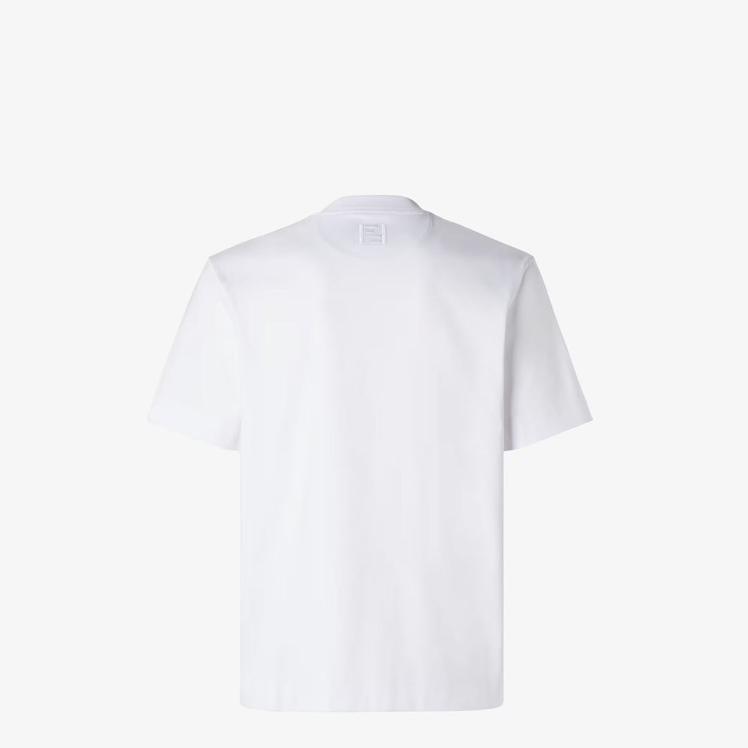 FENDI WHITE T-SHIRT WITH SMALL POCKET