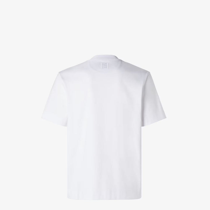 FENDI WHITE T-SHIRT WITH SMALL POCKET
