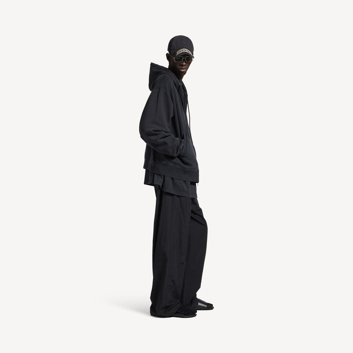BALENCIAGA ZIPPED HOODIE IN FADED BLACK