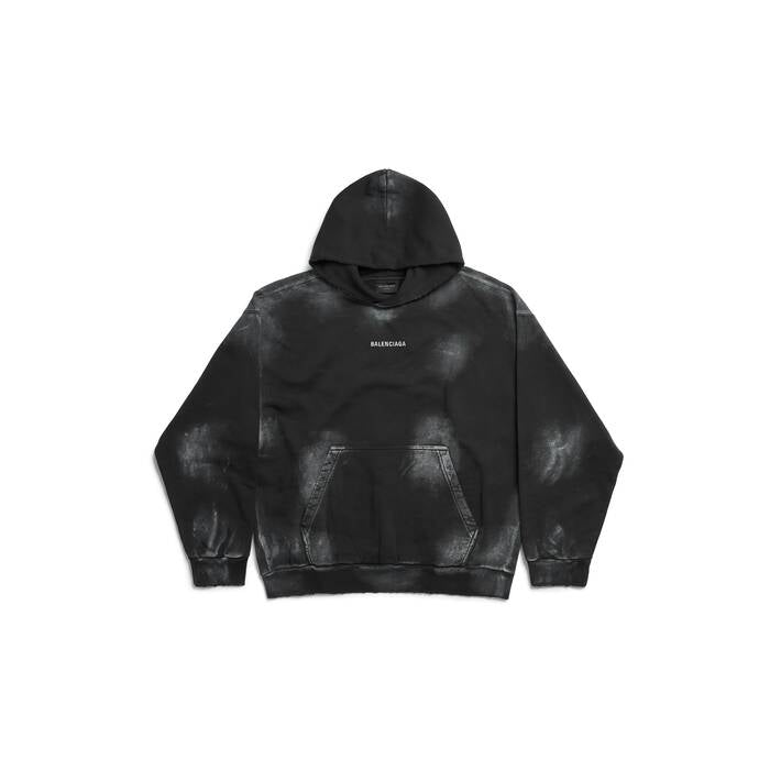 BALENCIAGA SPLASHED IN WHITE HOODIE