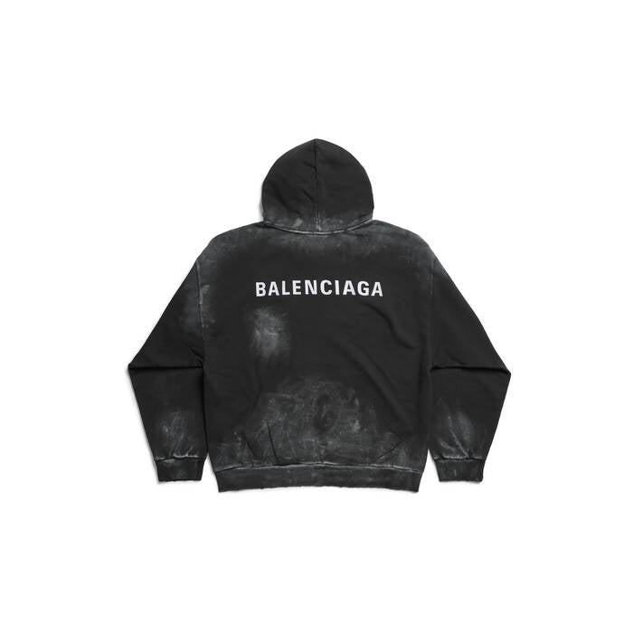BALENCIAGA SPLASHED IN WHITE HOODIE